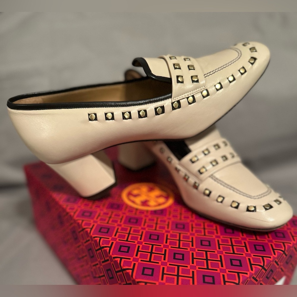 TORY BURCH 55mm Studded Loafer Shoes Size 8M